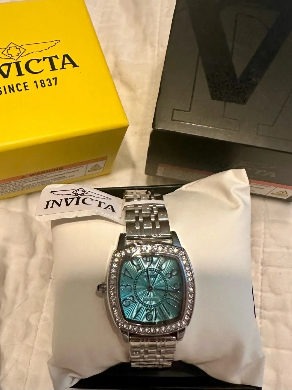 Invicta Silver Wildflower Women's Watch-31mm-Lt Blue,Crystal Bezel-69364 NIB NWT